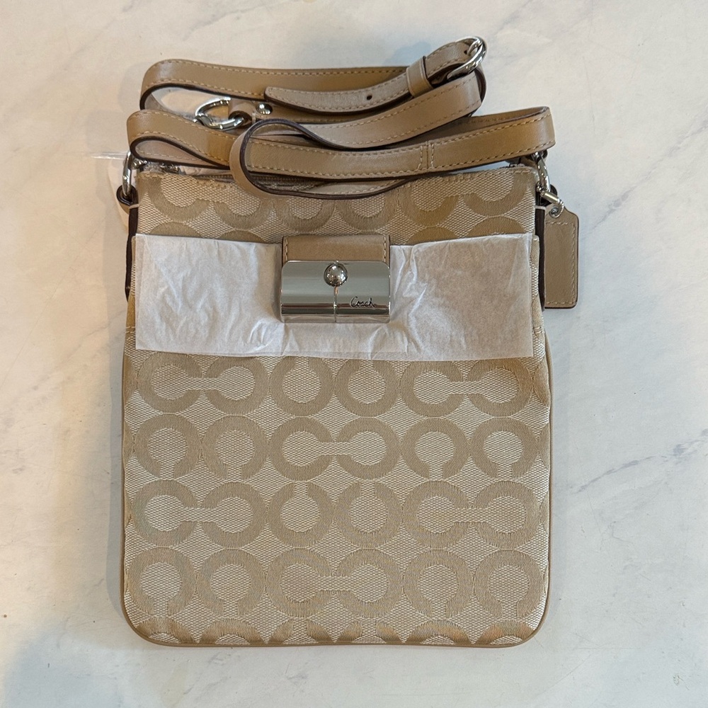 NWT Coach Kristen Crossbody Beige Bag